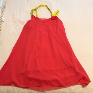 Pink and yellow strappy dress